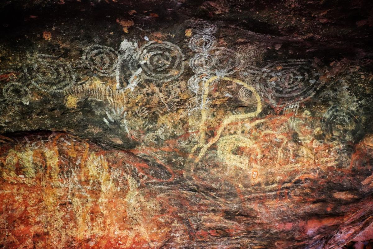 Aboriginal petroglyphs at Uluru